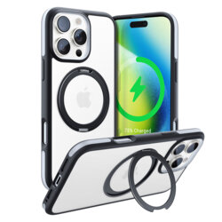 Husa iPhone 16 Pro Max Torras Ostand R Fusion Series, negru