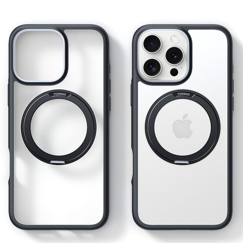 Husa iPhone 16 Pro Max Torras Ostand R Fusion MagSafe Series, negru