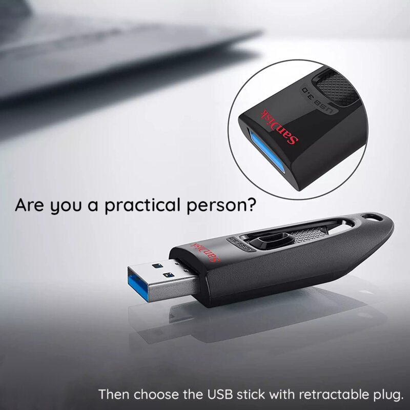 Stick USB, memorie externa 128GB SanDisk SDCZ48-128G-U46, negru