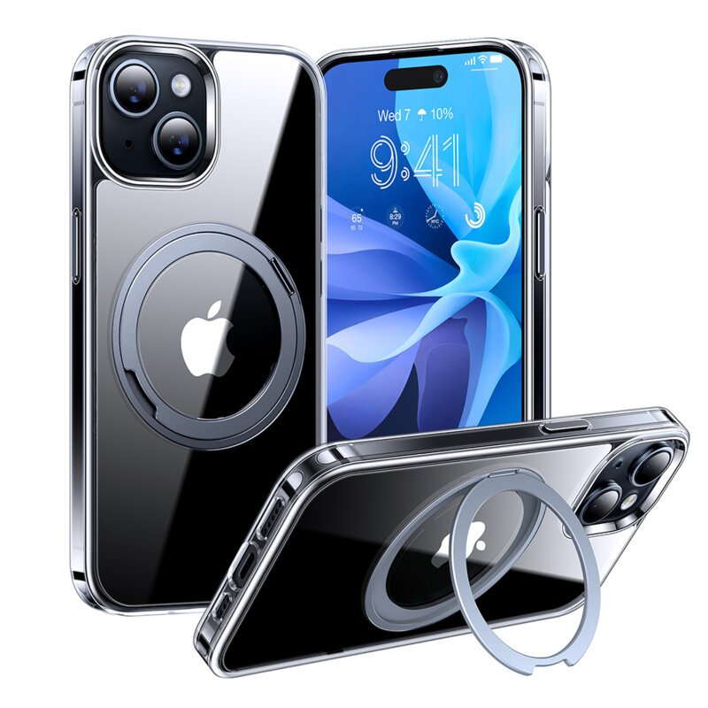 Husa iPhone 15 Torras Ostand Pro Series, transparenta