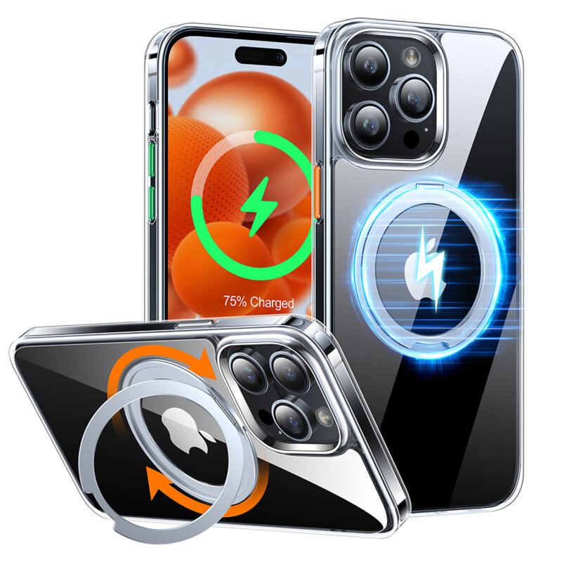 Husa iPhone 15 Pro Torras Ostand Pro Series, transparenta