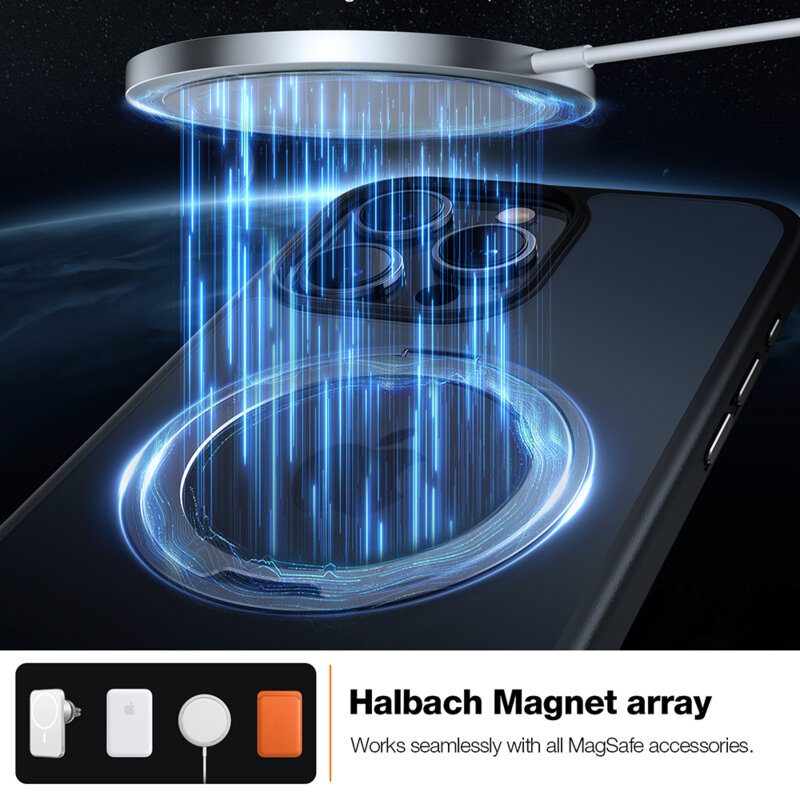 Husa iPhone 15 Pro Torras Ostand Pro MagSafe Series, negru