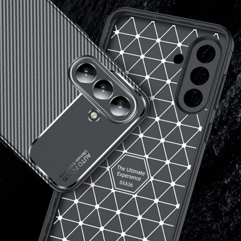 Husa Samsung Galaxy A36 5G Techsuit CarbonFiber, negru