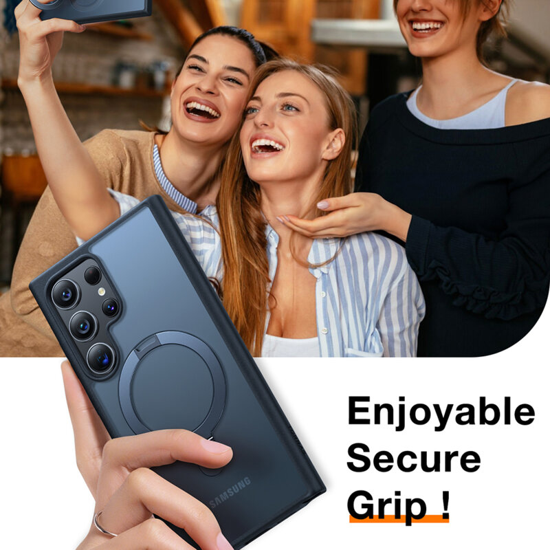 Husa Samsung Galaxy S24 Ultra Torras Ostand MagSafe Series, negru