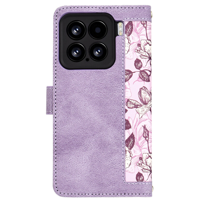 Husa personalizata fete Xiaomi 15 Techsuit FlipCraft, mov