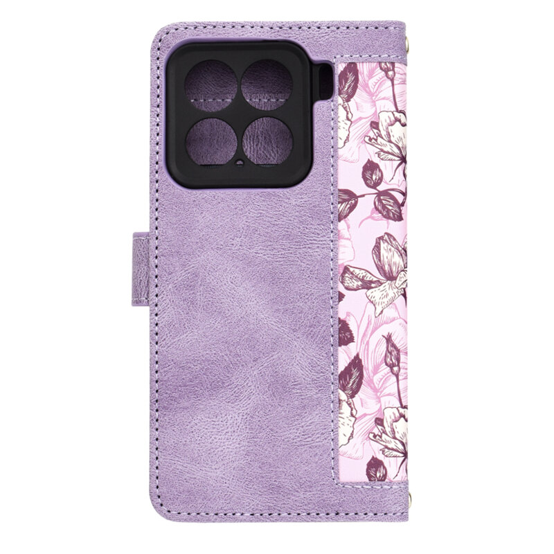 Husa personalizata fete Xiaomi 15 Techsuit FlipCraft, mov