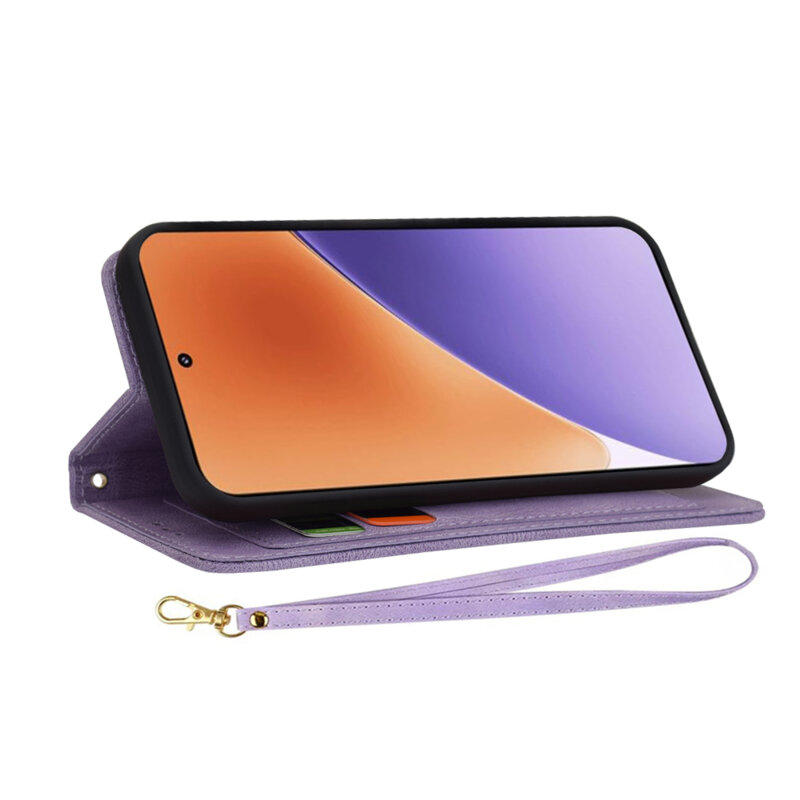 Husa personalizata fete Xiaomi 15 Techsuit FlipCraft, mov