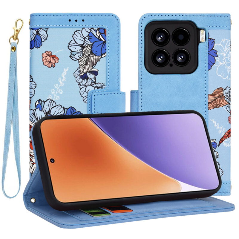 Husa personalizata fete Xiaomi 15 Techsuit FlipCraft, bleu