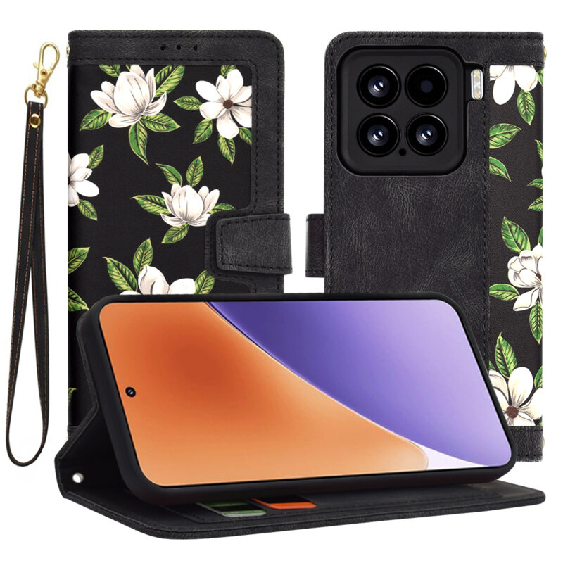 Husa personalizata fete Xiaomi 15 Techsuit FlipCraft, negru