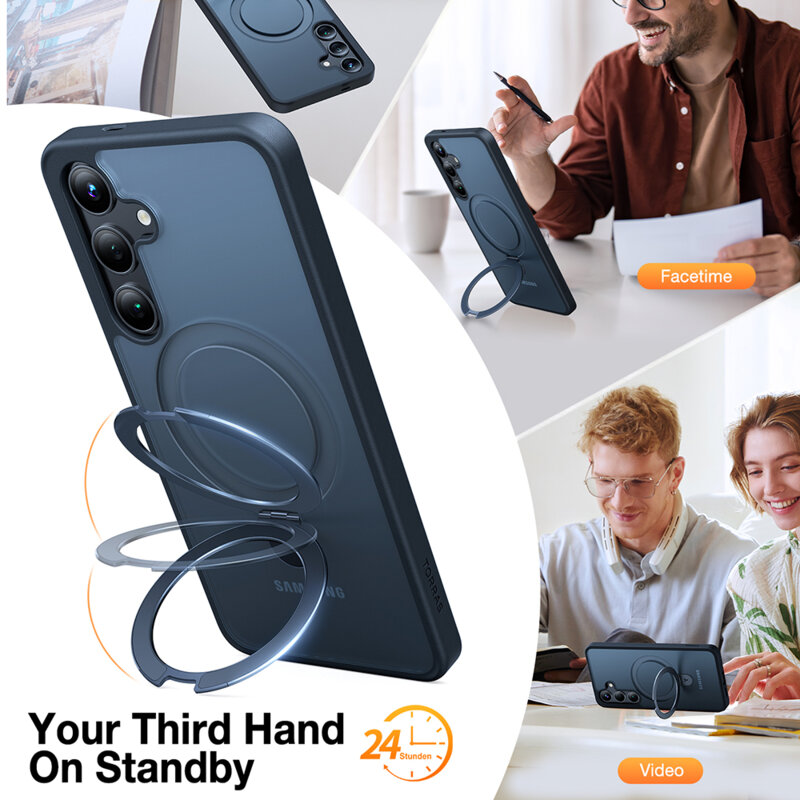 Husa Samsung Galaxy S24 Plus Torras Ostand MagSafe Series, negru