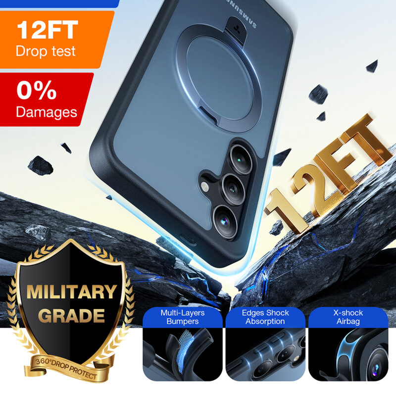 Husa Samsung Galaxy S24 Torras Ostand Series, negru