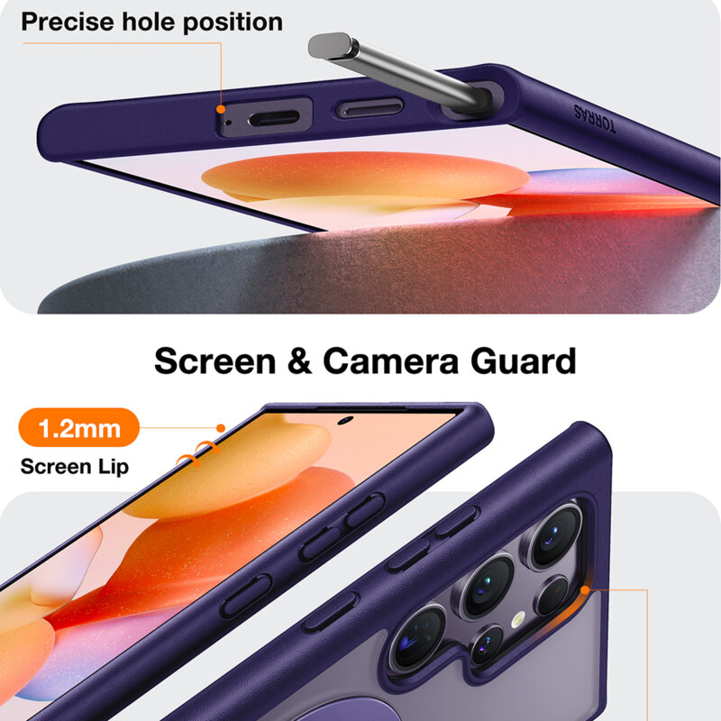 Husa Samsung Galaxy S24 Ultra Torras Ostand Spin MagSafe Series, mov