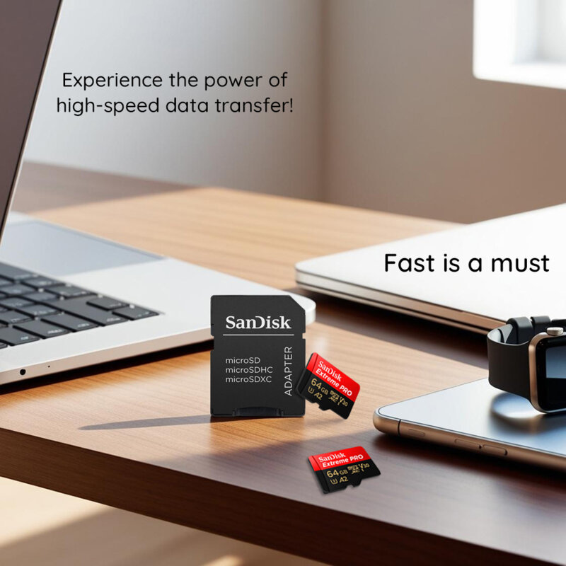 Card memorie micro SDXC 64GB SanDisk, U3, SDSQXCU-064G-GN6MA