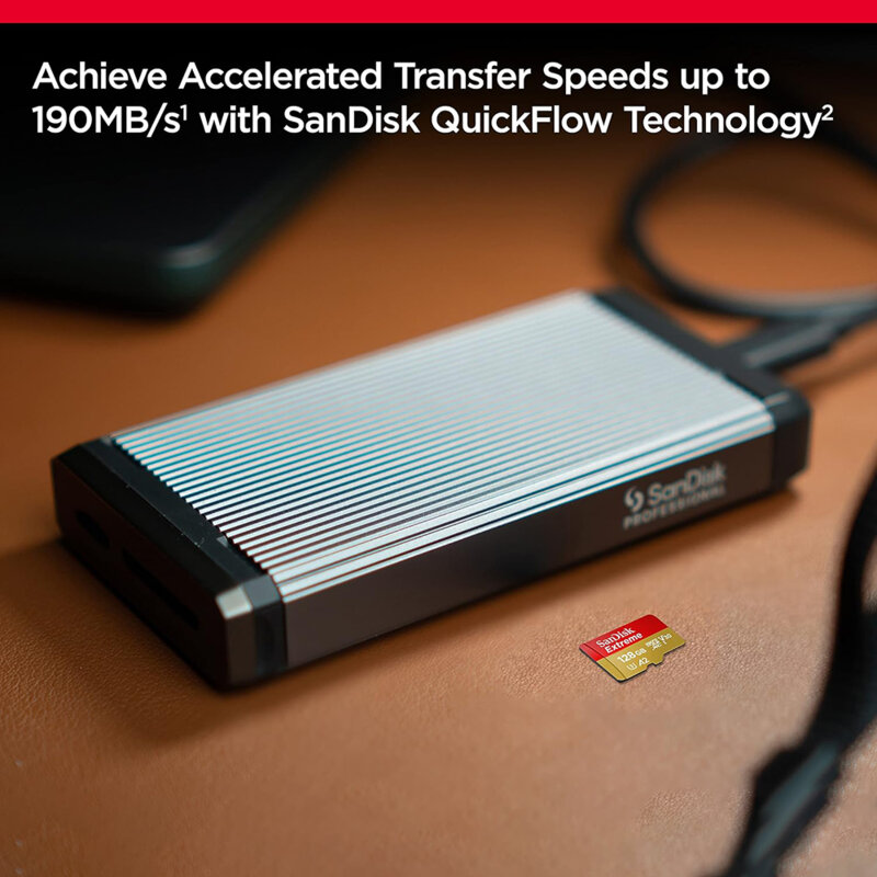 Card memorie micro SD 128GB + adaptor SanDisk, SDSQXAA-128G-GN6AA