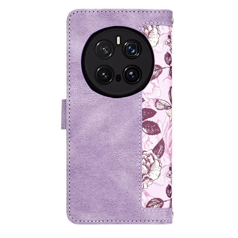 Husa personalizata fete Honor Magic7 Pro Techsuit FlipCraft, mov