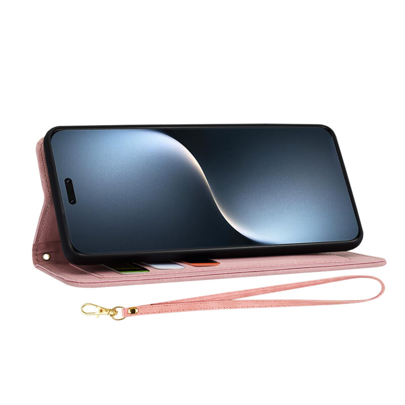 Husa personalizata fete Honor Magic7 Pro Techsuit FlipCraft, roz