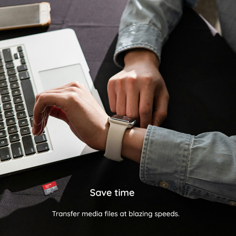 Card memorie 128GB + adaptor SanDisk, SDSQUAB-128G-GN6MA