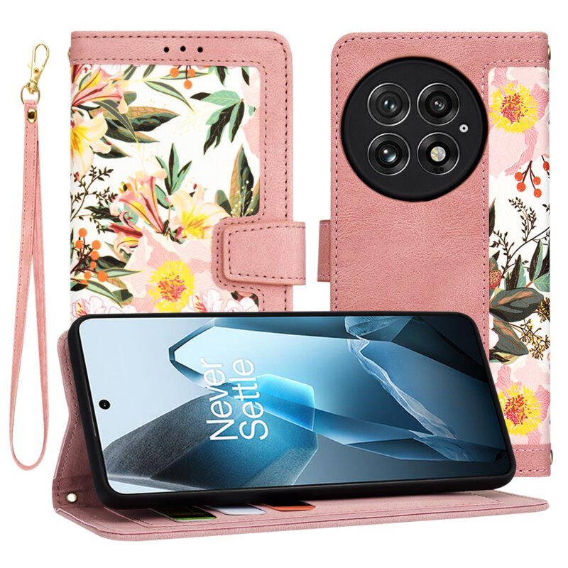 Husa personalizata fete OnePlus 13 Techsuit FlipCraft, roz