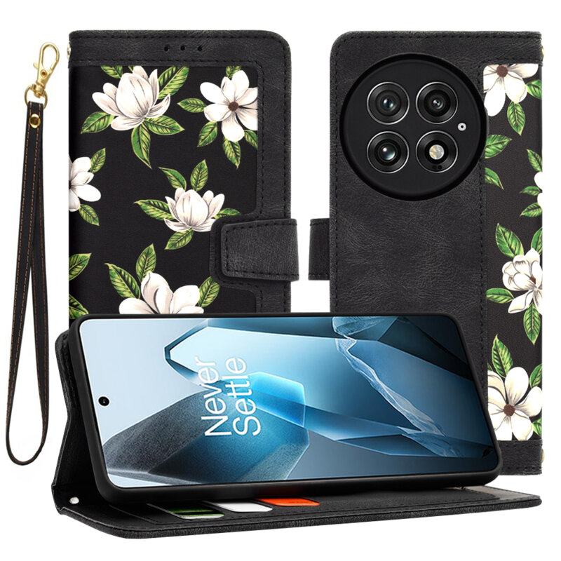 Husa personalizata fete OnePlus 13 Techsuit FlipCraft, negru