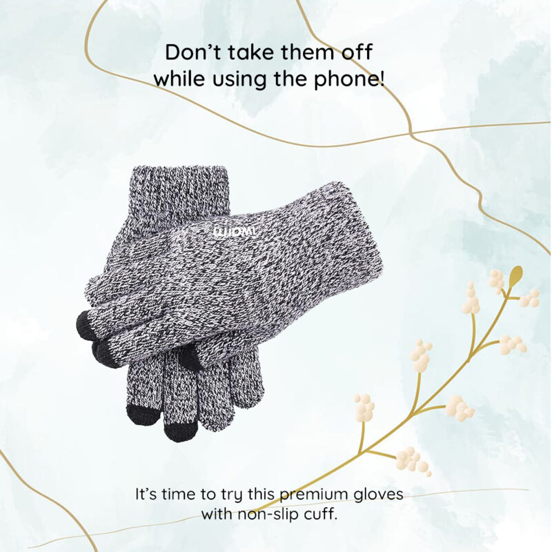 Manusi pentru dama Iwarm, negru, ST0018