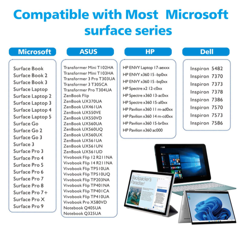 Stylus pen activ pentru Microsoft Surface Techsuit F97, negru