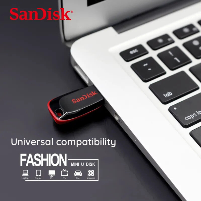 Memorie externa 128GB SanDisk, USB 2.0, SDCZ50-128G-B35, negru / rosu
