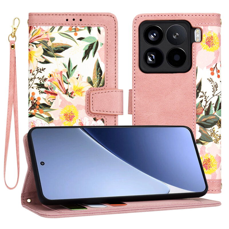 Husa personalizata fete Xiaomi 15 Pro Techsuit FlipCraft, roz