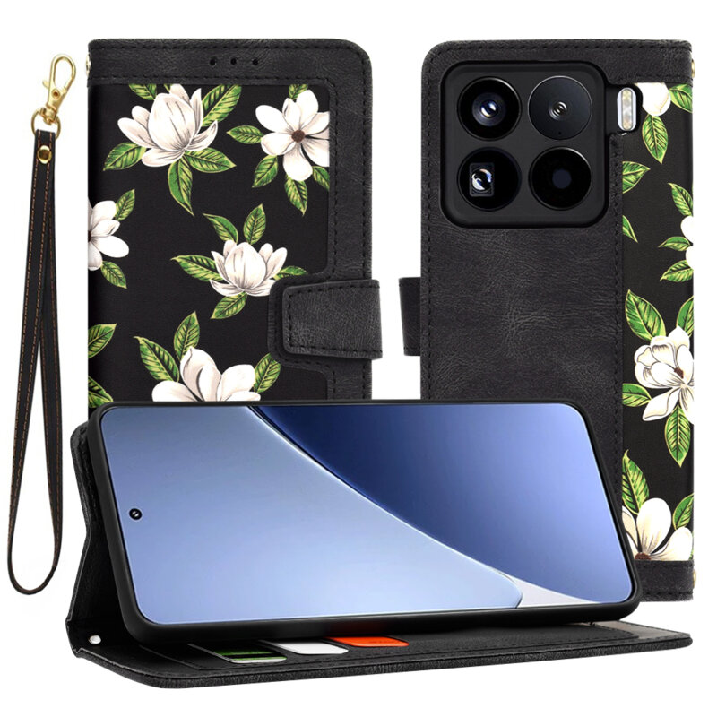 Husa personalizata fete Xiaomi 15 Pro Techsuit FlipCraft, negru