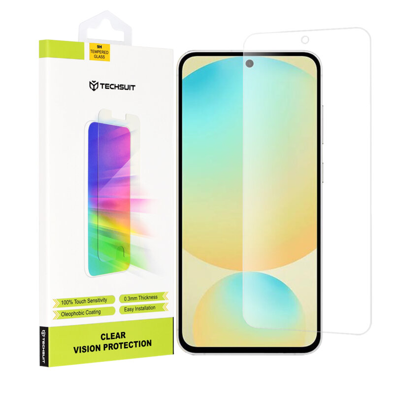 Folie sticla Samsung Galaxy S24 FE Techsuit Clear Vision Glass, transparenta