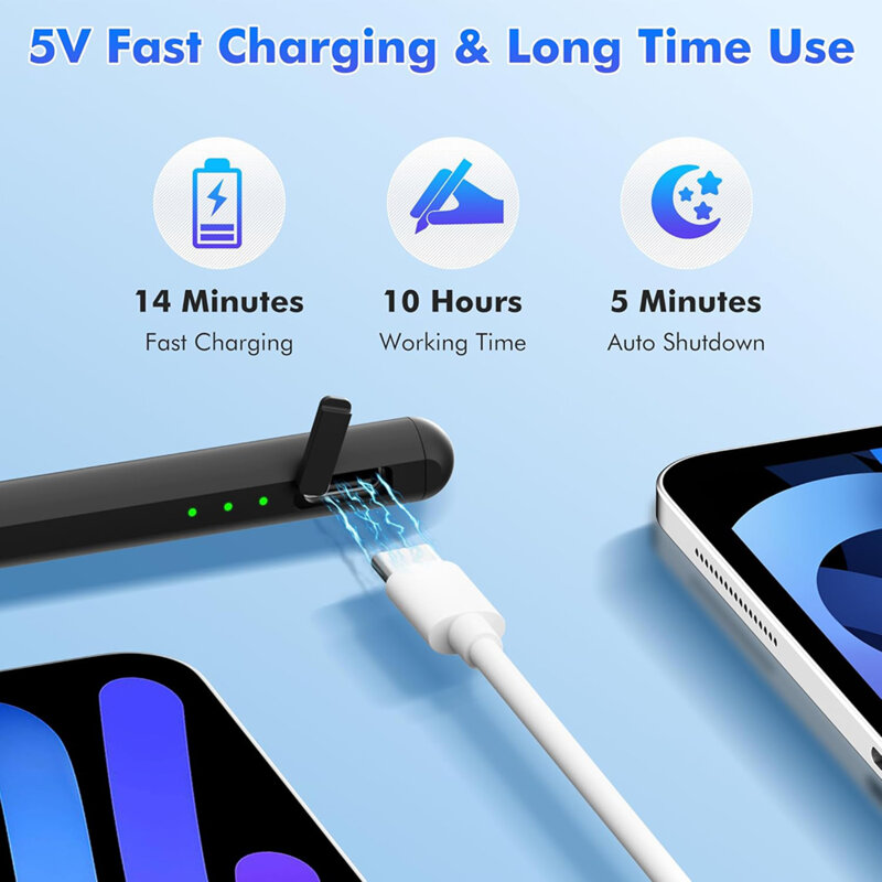 Creion pentru tableta iPad, stylus pen Techsuit AX10-T, alb