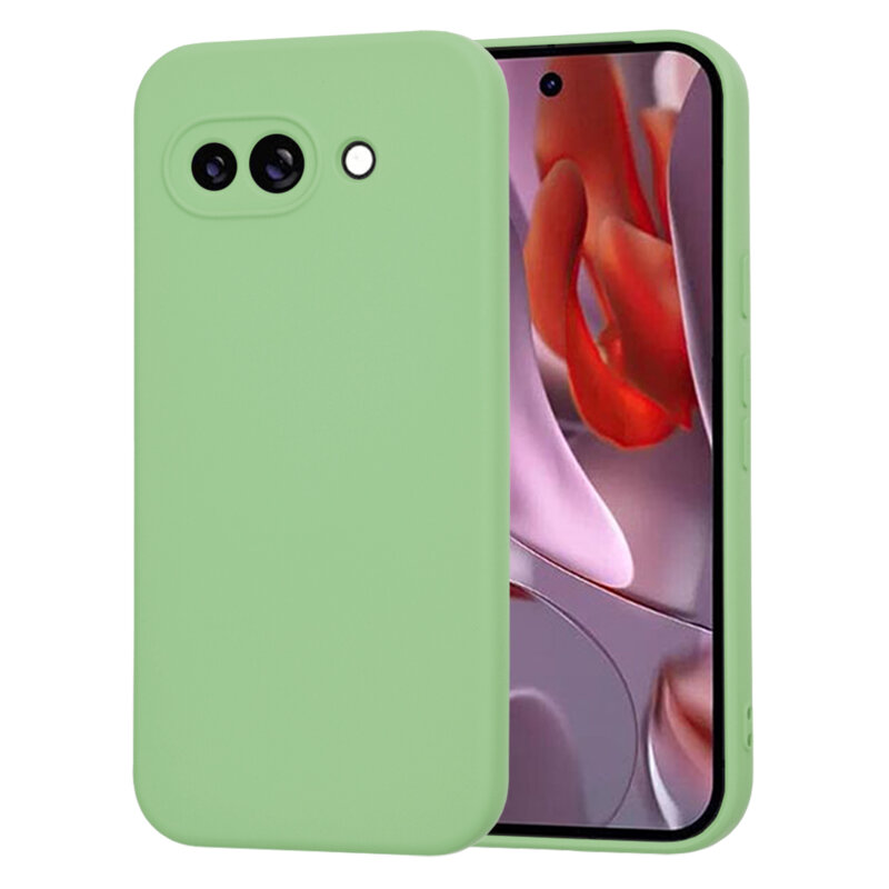 Husa silicon Google Pixel 9a Techsuit SoftFlex, verde deschis