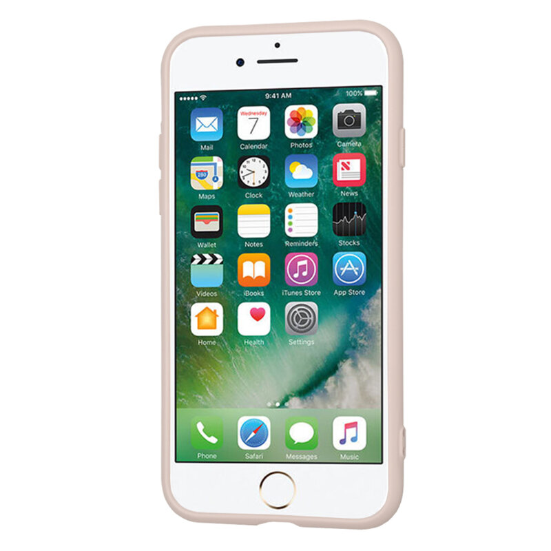 Husa silicon iPhone 7 Techsuit SoftFlex, roz pudra