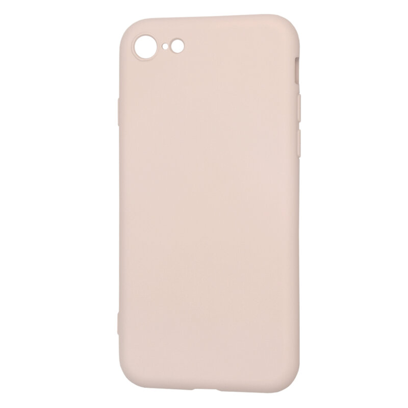 Husa silicon iPhone SE 2, SE 2020 Techsuit SoftFlex, roz pudra