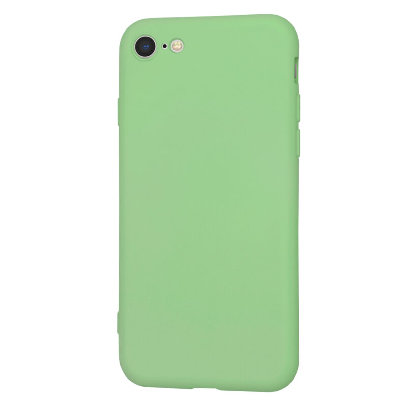 Husa silicon iPhone SE 3, SE 2022 Techsuit SoftFlex, verde deschis