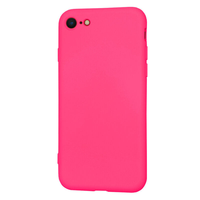 Husa silicon iPhone SE 2, SE 2020 Techsuit SoftFlex, fucsia
