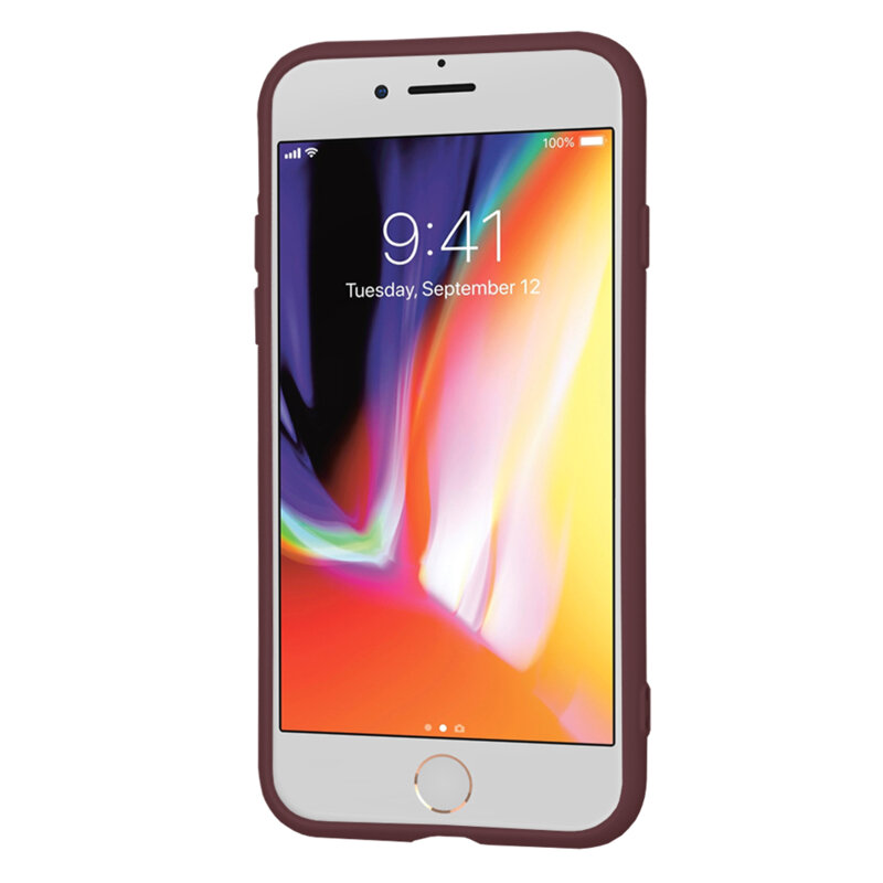 Husa silicon iPhone 8 Techsuit SoftFlex, bordo