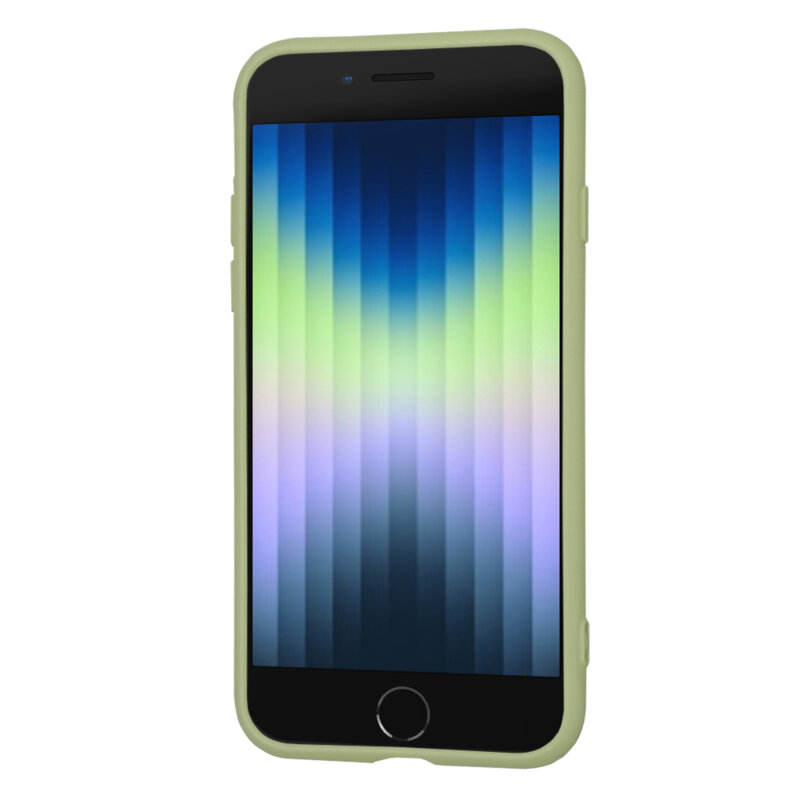 Husa silicon iPhone SE 3, SE 2022 Techsuit SoftFlex, verde