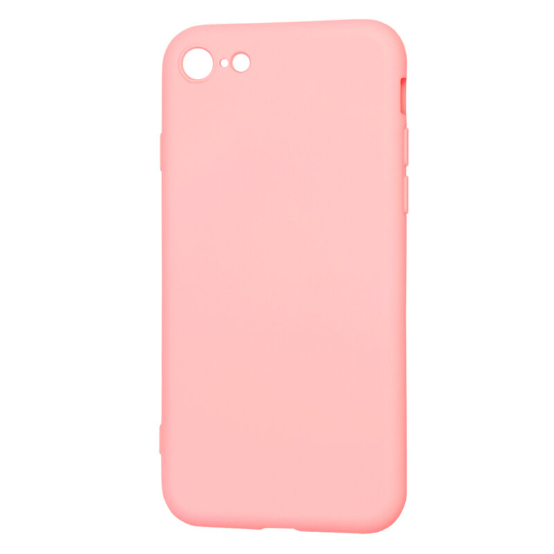 Husa silicon iPhone SE 2, SE 2020 Techsuit SoftFlex, roz