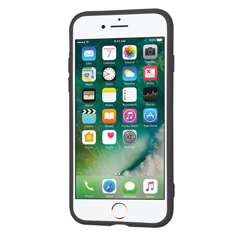 Husa silicon iPhone 7 Techsuit SoftFlex, negru