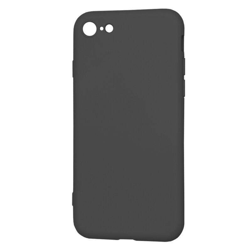 Husa silicon iPhone SE 2, SE 2020 Techsuit SoftFlex, negru