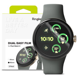 [Pachet 3x] Folie Google Pixel Watch 3 45mm Ringke Dual Easy Film, transparenta
