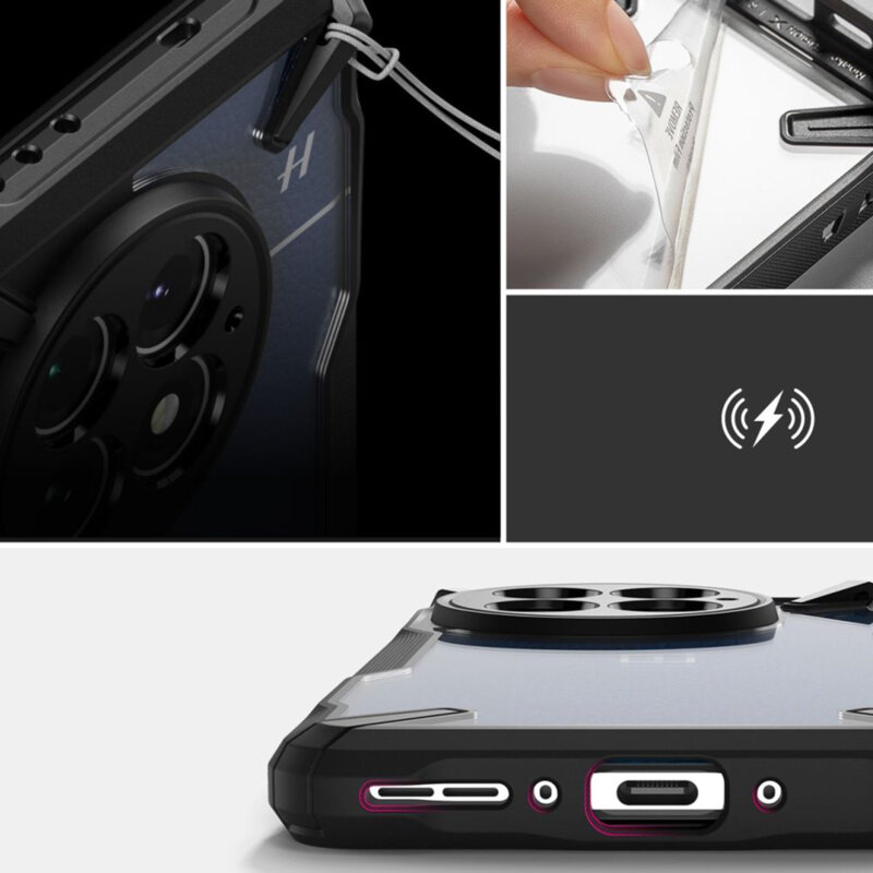 Husa OnePlus 13 Ringke Fusion X, negru