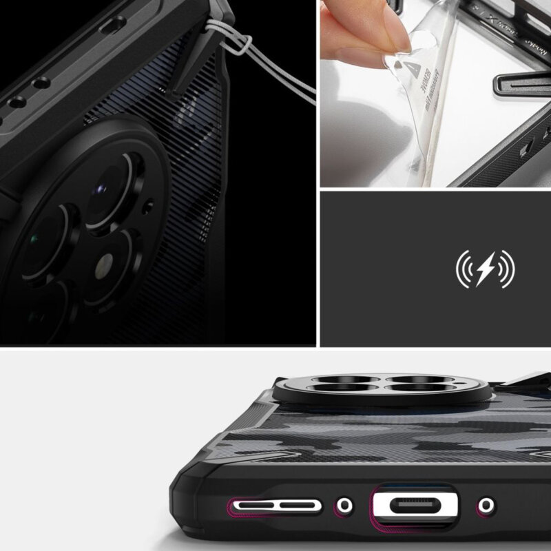 Husa OnePlus 13 Ringke Fusion X Design, camuflaj