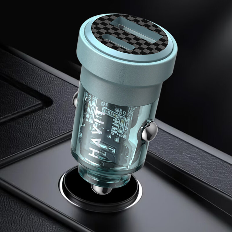 Incarcator auto bricheta PD30W Havit CC2016, albastru