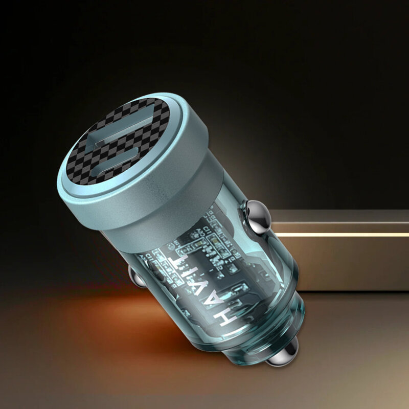 Incarcator auto bricheta PD30W Havit CC2016, albastru