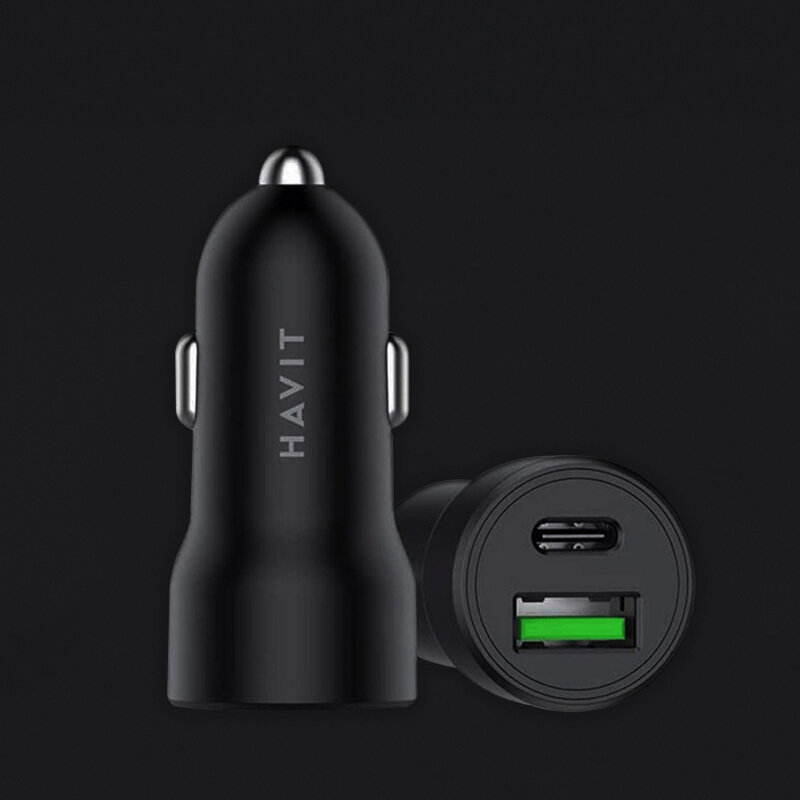 Incarcator auto bricheta USB Type-C 20W Havit HV-CC613, negru