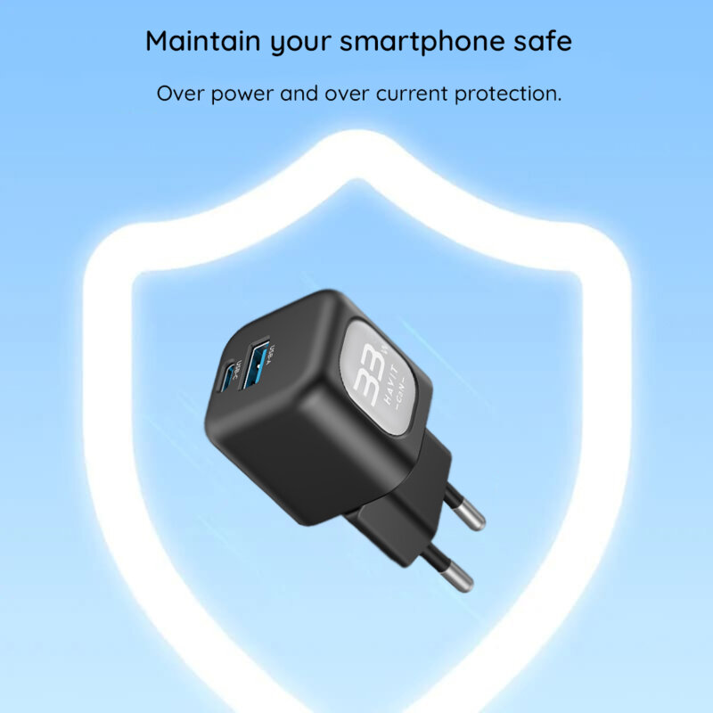 Incarcator priza USB Type-C 33W Havit UC230 EU, verde