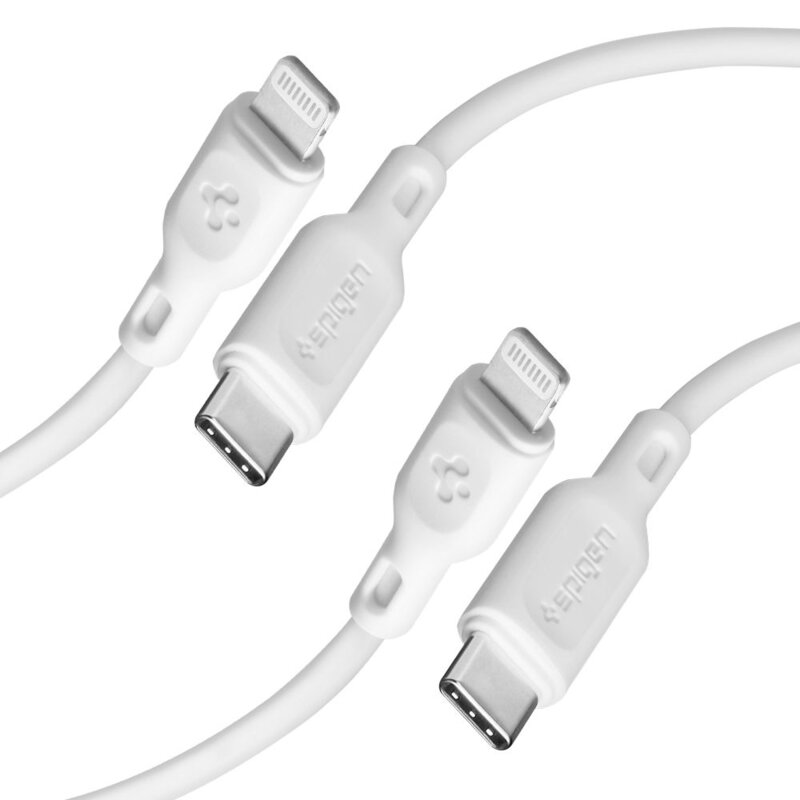 [Pachet 2x] Cablu de incarcare iPhone tip C, 1m Spigen Durasync, alb