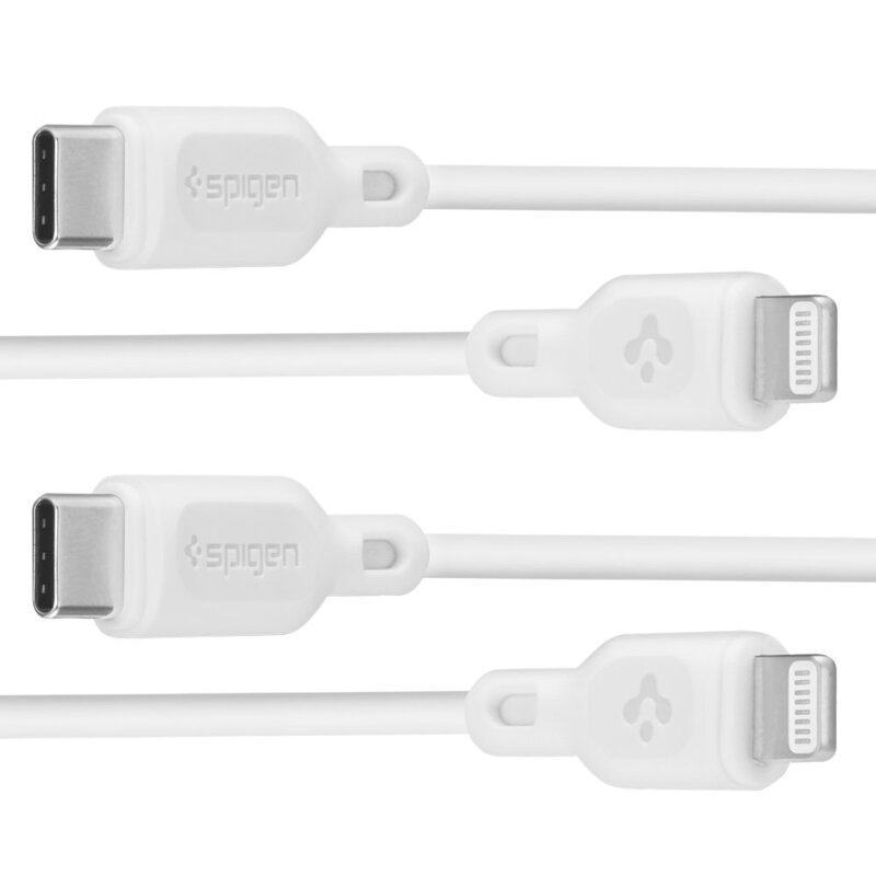 [Pachet 2x] Cablu de incarcare iPhone tip C, 1m Spigen Durasync, alb