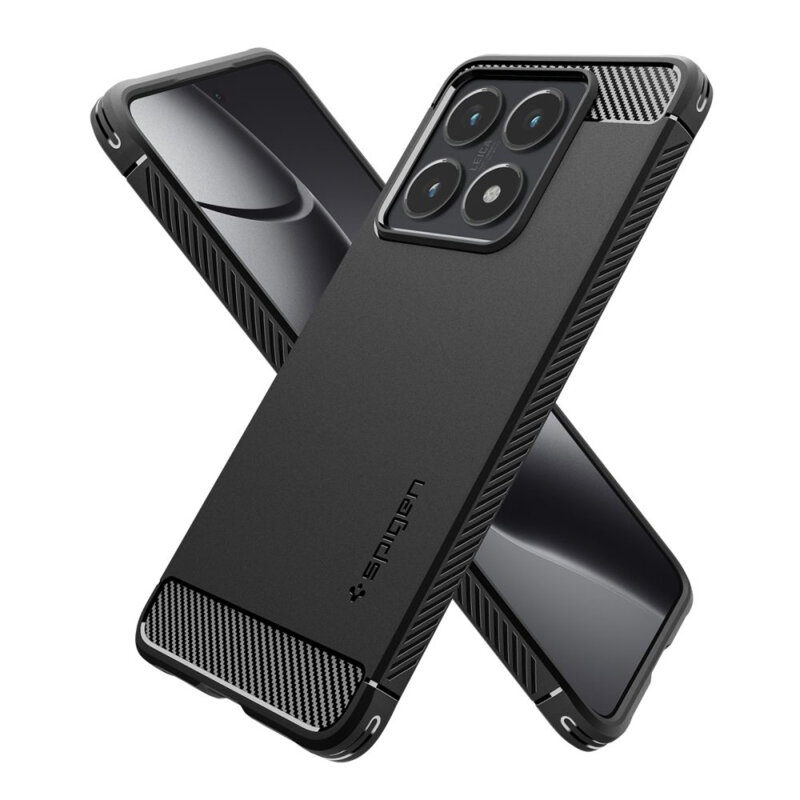 Husa Xiaomi 14T Pro Spigen Rugged Armor, negru